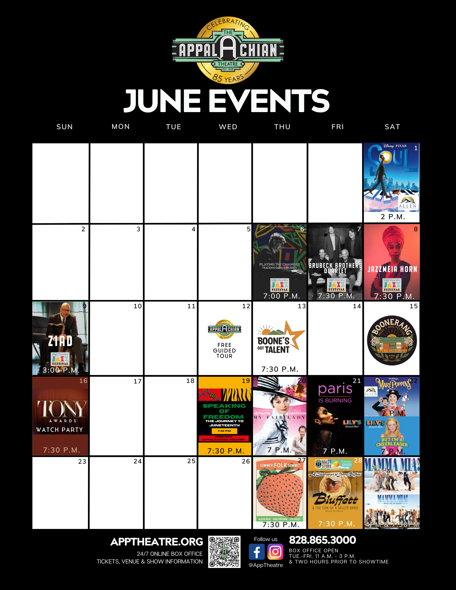 Appalachian Theatre June Events 